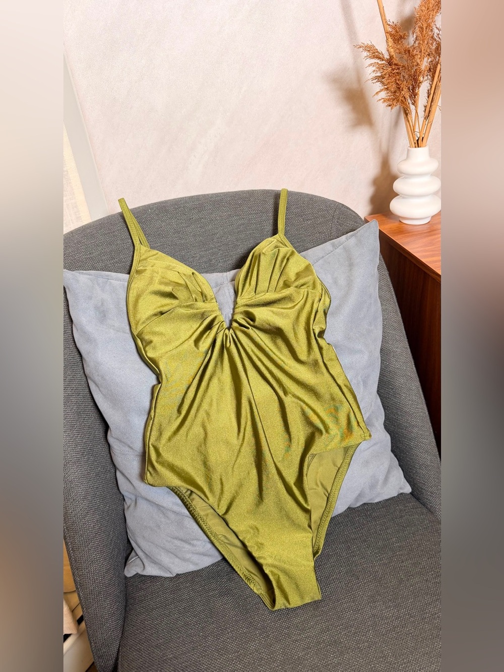 Shade & Shore Olive Green One-Piece Swimsuit
